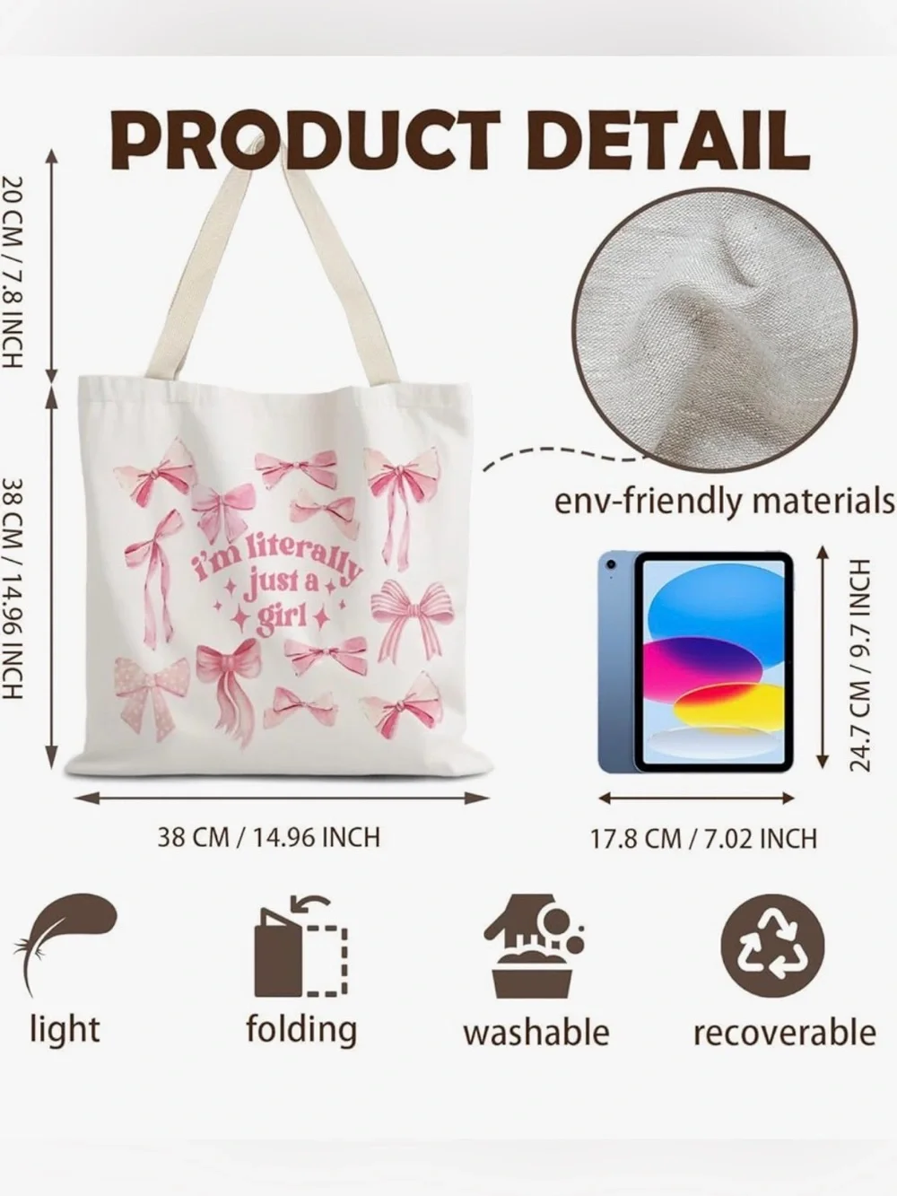 I’m Literally Just A Girl Tote Bag